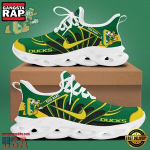 NCAA Oregon Ducks Mascot Logo Custom Name Air Max Shoes Air Cushion Sneakers