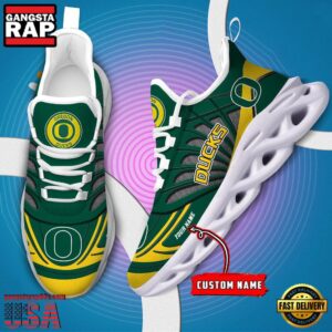 NCAA Oregon Ducks Custom Name Air Max Shoes Air Cushion Sneakers