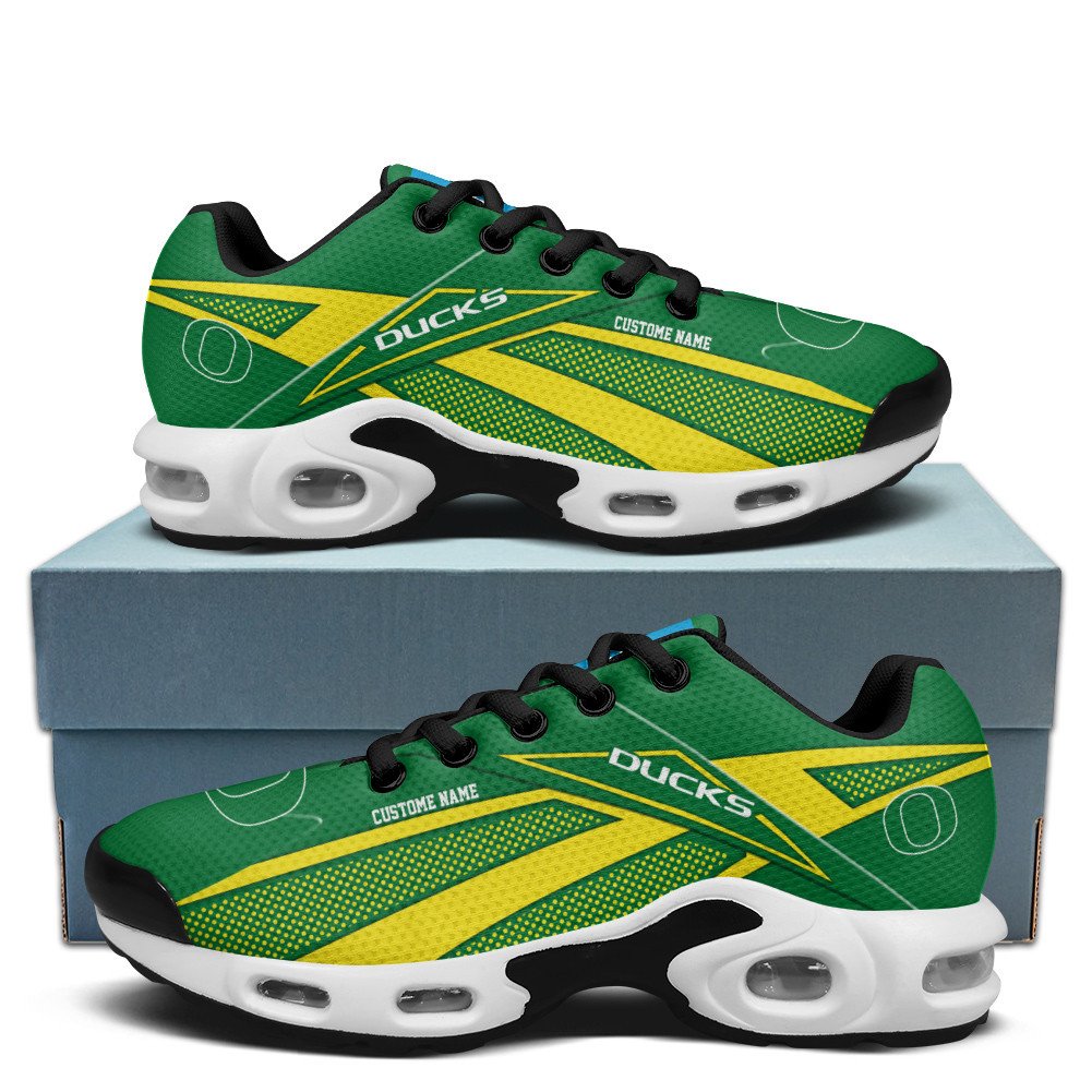 Oregon Ducks Personalized Name Team Colors Supersonic Line Pattern Air Max Shoes Air Cushion Sneakers 1 Oregon Ducks Personalized Name Team Colors Supersonic Line Pattern Air Max Shoes Air Cushion Sneakers