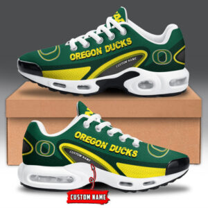 Oregon Ducks Personalized Name Team Logo Mix Colors Oval Line Shoes Air Cushion Sneakers