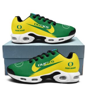 Oregon Ducks Personalized Name Team Logo Wings Of God Pattern Shoes Air Cushion Sneakers