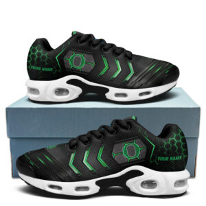 Oregon Personalized Name Team Colors Arrow Line Beehive Pattern Air Max Shoes Air Cushion Sneakers