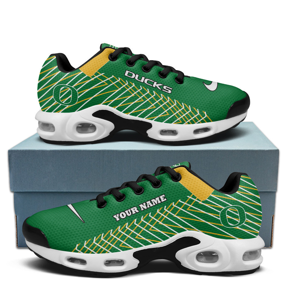 Oregon Personalized Name Team Colors Jagged Lines Shoes Air Cushion Sneakers 1 Oregon Personalized Name Team Colors Jagged Lines Shoes Air Cushion Sneakers