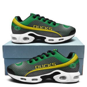 Oregon Personalized Name Team Colors Wave Line Beehive Pattern Air Max Shoes Air Cushion Sneakers