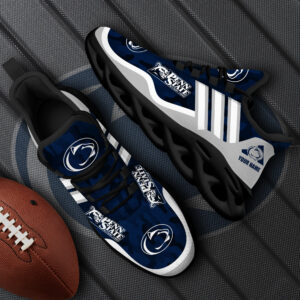 Penn State Nittany Lions Black Max Soul Shoes 2025 Versions Custom Name 466