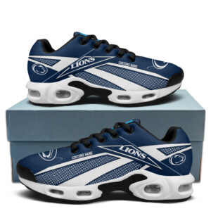 Penn State Nittany Lions Personalized Name Team Colors Supersonic Line Pattern Air Max Shoes Air Cushion Sneakers