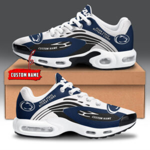 Penn State Nittany Lions Personalized Name Team Logo Mix Colors Wave Line Shoes Air Cushion Sneakers