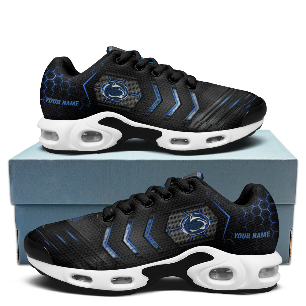 Penn State Personalized Name Team Colors Arrow Line Beehive Pattern Air Max Shoes Air Cushion Sneakers 1 Penn State Personalized Name Team Colors Arrow Line Beehive Pattern Air Max Shoes Air Cushion Sneakers
