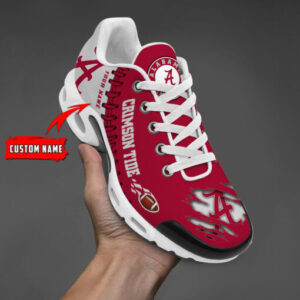 Personalized Alabama Crimson Tide Team Logo Pattern Air Max Shoes Air Cushion Sneakers