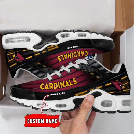 Personalized Arizona Cardinals Black And Team Color Stripes Black Shoes Air Cushion Sneakers 1 Personalized Arizona Cardinals Black And Team Color Stripes Black Shoes Air Cushion Sneakers
