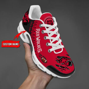 Personalized Arkansas State Red Wolves Team Logo Pattern Air Max Shoes Air Cushion Sneakers