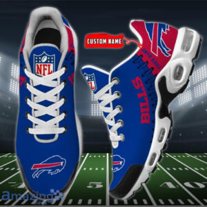 Personalized Buffalo Bills Team Logo Rugby Ball Pattern Air Max Shoes Air Cushion Sneakers
