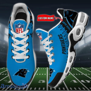 Personalized Carolina Panthers Team Logo Rugby Ball Pattern Shoes Air Cushion Sneakers