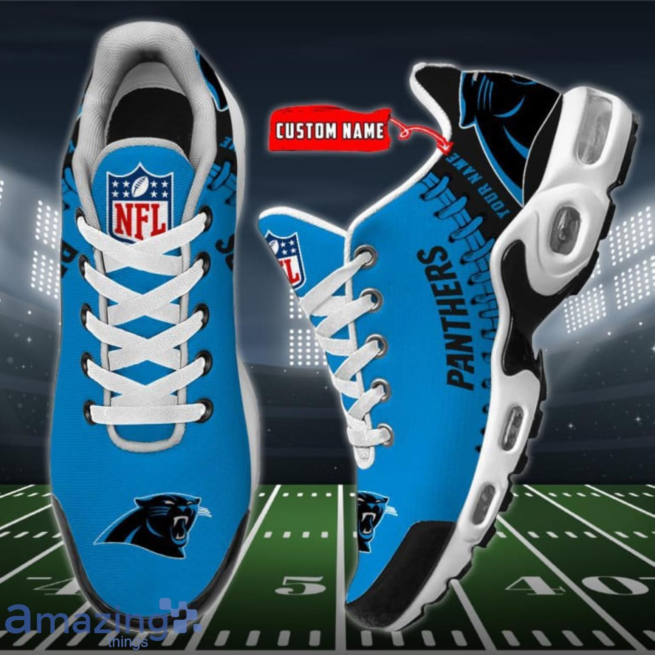 Personalized Carolina Panthers Team Logo Rugby Ball Pattern Shoes Air Cushion Sneakers 1 Personalized Carolina Panthers Team Logo Rugby Ball Pattern Shoes Air Cushion Sneakers