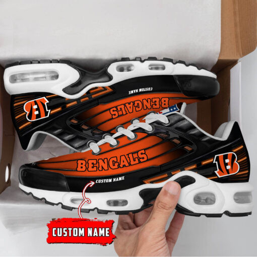 Personalized Chicago Bears Black And Team Color Stripes Black Air Max Shoes Air Cushion Sneakers 1 Personalized Chicago Bears Black And Team Color Stripes Black Air Max Shoes Air Cushion Sneakers