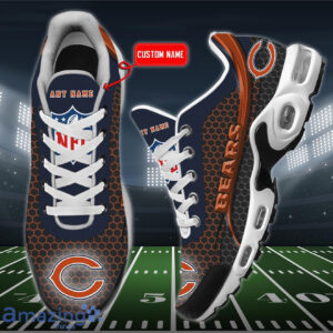Personalized Chicago Bears Team Logo Hexagon Pattern Team Color Shoes Air Cushion Sneakers