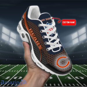 Personalized Chicago Bearsteam Logo Hexagon Pattern Team Color Air Max Shoes Air Cushion Sneakers