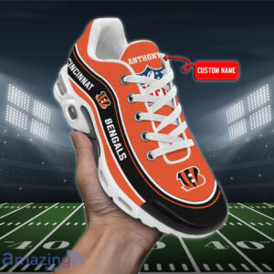 Personalized Cincinnati Bengalsteam Logo Team Name On Black Air Max Shoes Air Cushion Sneakers