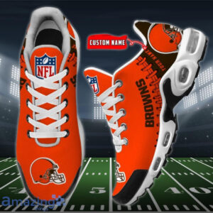 Personalized Cleveland Browns Team Logo Rugby Ball Pattern Shoes Air Cushion Sneakers