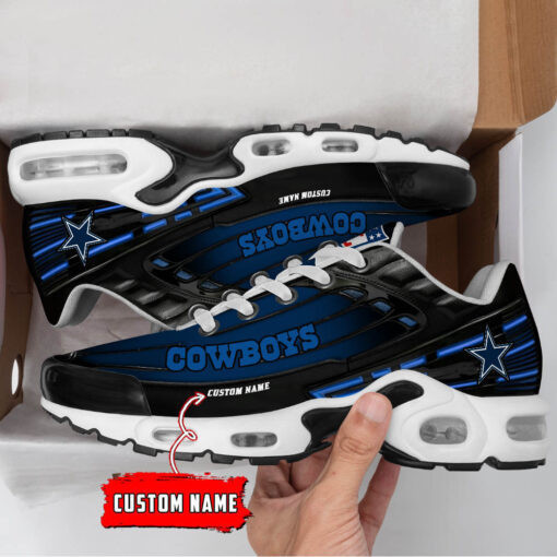 Personalized Dallas Cowboys Black And Team Color Stripes Black Shoes Air Cushion Sneakers 1 Personalized Dallas Cowboys Black And Team Color Stripes Black Shoes Air Cushion Sneakers
