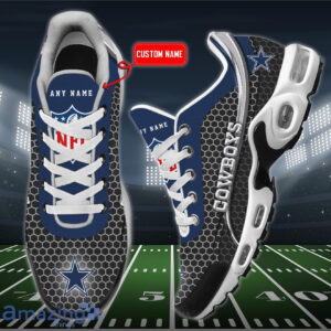 Personalized Dallas Cowboys Team Logo Hexagon Pattern Team Color Shoes Air Cushion Sneakers