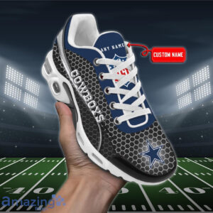 Personalized Dallas Cowboysteam Logo Hexagon Pattern Team Color Air Max Shoes Air Cushion Sneakers