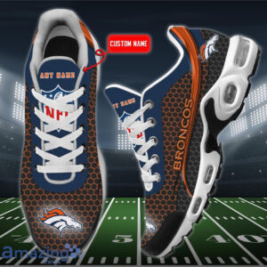 Personalized Denver Broncos Team Logo Hexagon Pattern Team Color Air Max Shoes Air Cushion Sneakers