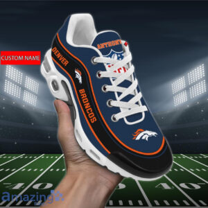 Personalized Denver Broncos Team Logo Team Name On Black Air Max Shoes Air Cushion Sneakers