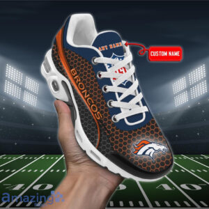 Personalized Denver Broncosteam Logo Hexagon Pattern Team Color Air Max Shoes Air Cushion Sneakers