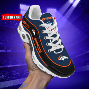 Personalized Denver Broncosteam Logo Team Name On Black Air Max Shoes Air Cushion Sneakers