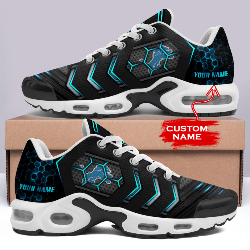 Personalized Detroit Lions Team Logo Team Neon Color Shoes Air Cushion Sneakers 1 Personalized Detroit Lions Team Logo Team Neon Color Shoes Air Cushion Sneakers