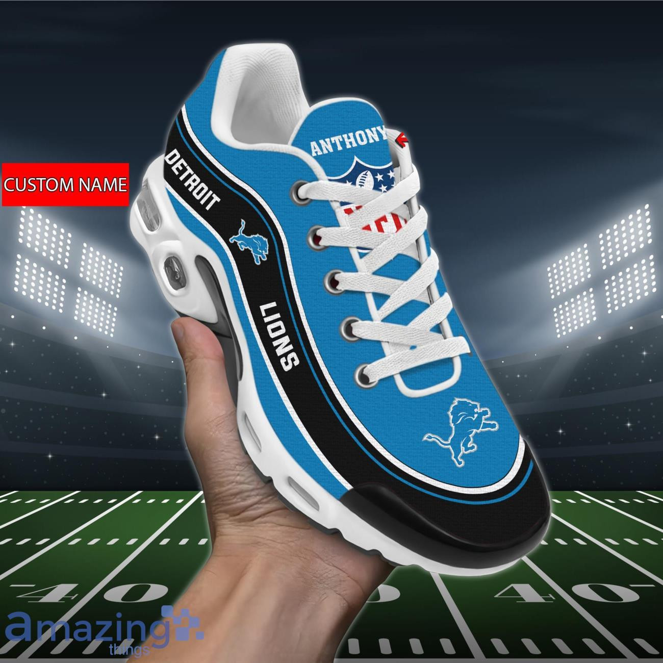 Personalized Detroit Lionsteam Logo Team Name On Black Air Max Shoes Air Cushion Sneakers 1 Personalized Detroit Lionsteam Logo Team Name On Black Air Max Shoes Air Cushion Sneakers
