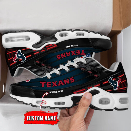 Personalized Houston Texans Black And Team Color Stripes Black Air Max Shoes Air Cushion Sneakers 1 Personalized Houston Texans Black And Team Color Stripes Black Air Max Shoes Air Cushion Sneakers