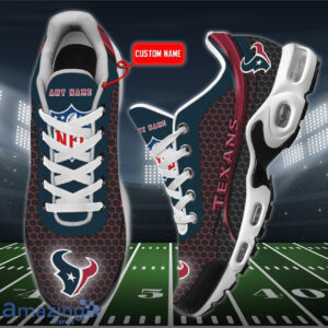 Personalized Houston Texans Team Logo Hexagon Pattern Team Color Shoes Air Cushion Sneakers