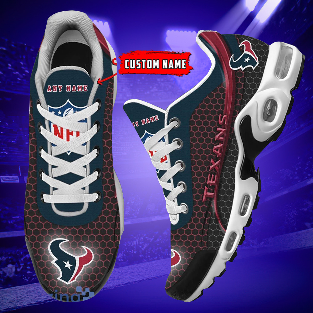 Personalized Houston Texansteam Logo Hexagon Pattern Team Color Air Max Shoes Air Cushion Sneakers 1 Personalized Houston Texansteam Logo Hexagon Pattern Team Color Air Max Shoes Air Cushion Sneakers