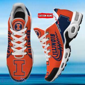 Personalized Illinois Fighting Illini Team Logo And Color Shoes Air Cushion Sneakers