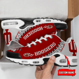 Personalized Indiana Hoosiers Team Logo Rugby Ball Pattern Shoes Air Cushion Sneakers