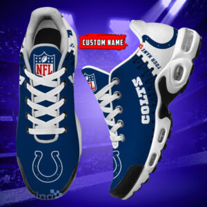 Personalized Indianapolis Coltsteam Logo Rugby Ball Pattern Air Max Shoes Air Cushion Sneakers