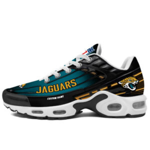 Personalized Jacksonville Jaguarsblack And Team Color Stripes Black Air Max Shoes Air Cushion Sneakers