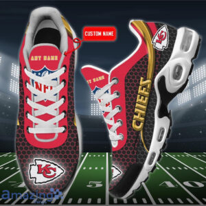 Personalized Kansas City Chiefs Team Logo Hexagon Pattern Team Color Air Max Shoes Air Cushion Sneakers