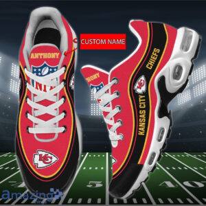 Personalized Kansas City Chiefs Team Logo Team Name On Black Air Max Shoes Air Cushion Sneakers