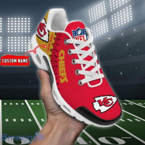 Personalized Kansas City Chiefsteam Logo Rugby Ball Pattern Air Max Shoes Air Cushion Sneakers