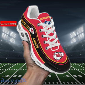 Personalized Kansas City Chiefsteam Logo Team Name On Black Air Max Shoes Air Cushion Sneakers