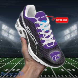 Personalized Kansas State Wildcats Team Logo Hexagon Pattern Team Color Air Max Shoes Air Cushion Sneakers