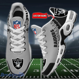 Personalized Las Vegas Raiders Team Logo Rugby Ball Pattern Air Max Shoes Air Cushion Sneakers