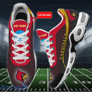 Personalized Louisville Cardinals Team Logo Hexagon Pattern Team Color Air Max Shoes Air Cushion Sneakers