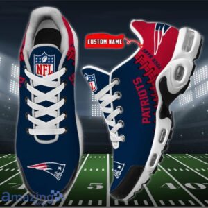 Personalized New England Patriots Team Logo Rugby Ball Pattern Air Max Shoes Air Cushion Sneakers