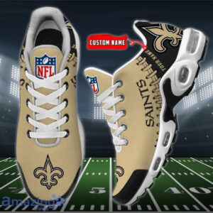 Personalized New Orleans Saints Team Logo Rugby Ball Pattern Air Max Shoes Air Cushion Sneakers