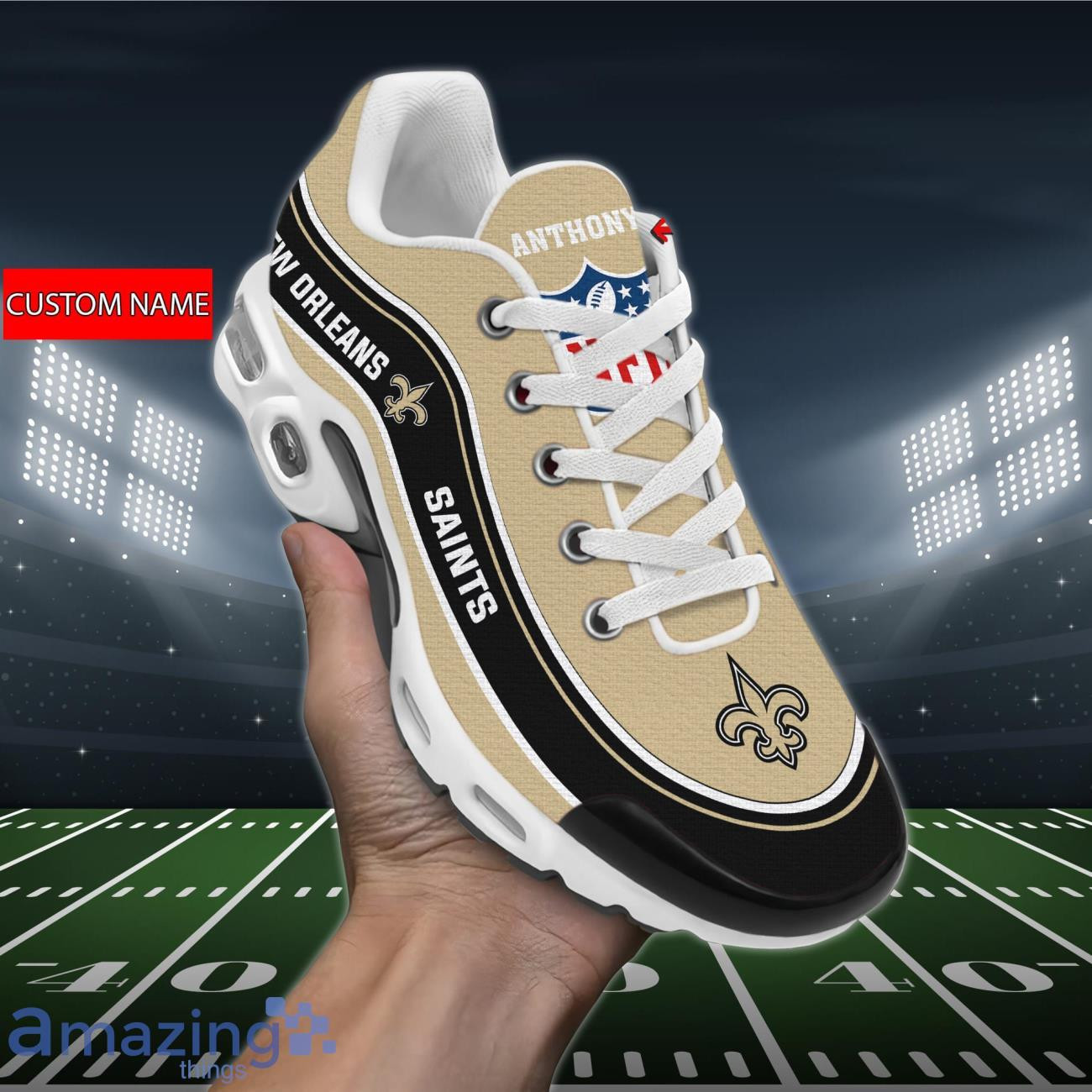 Personalized New Orleans Saintsteam Logo Team Name On Black Air Max Shoes Air Cushion Sneakers 1 Personalized New Orleans Saintsteam Logo Team Name On Black Air Max Shoes Air Cushion Sneakers