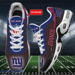Personalized New York Giants Team Logo Hexagon Pattern Team Color Air Max Shoes Air Cushion Sneakers